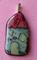 Art: Hand Painted Glass House Pendant by Artist Dianne McGhee
