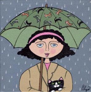 Detail Image for art umbrella cat art pendant Detail Image for art umbrella cat art pendant
