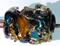 Art: Abstract O'keefe Lampwork focal bead by Artist Deborah Sprague