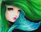 Art: Lavender Eyes and Emerald Hair by Artist Nico Niemi