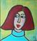 Art: Turquoise Turtleneck by Artist Marina Owens