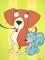 Art: Lucy and the Blue Squirrel by Artist Veronique Perron