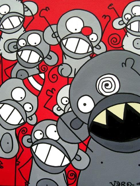 Art: Mr. Crazy Eye, the terror by Artist Veronique Perron