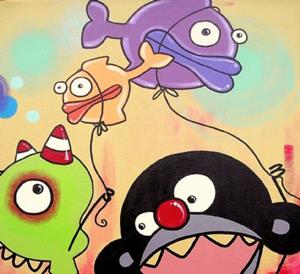 Detail Image for art Flying fishes and the delicious hot-dog with no relish