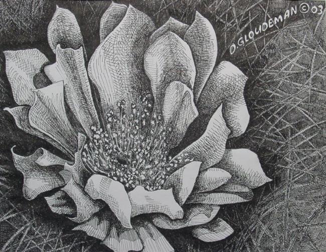 Art: Catus Flower by Artist Denis Gloudeman