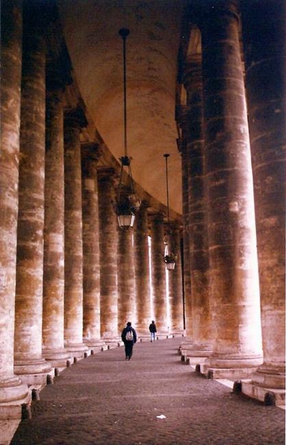 Art: Rome - St. Peters Collonade by Artist Lisa Thornton Whittaker