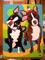 Art: Portrait of 2 Boston Terriers by Artist Veronique Perron