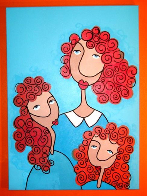 Art: MOTHER DAUGHTERS by Artist Veronique Perron