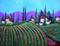 Art: Tuscany Vineyard Village by Artist Diane Funderburg Deam