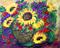 Art: August Sunflowers by Artist Diane Funderburg Deam