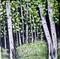 Art: Three Small Aspen Paintings by Artist Diane Funderburg Deam