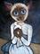 Art: Picasso Cat by Artist Diane Funderburg Deam