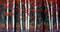 Art: Red Aspen Triptych by Artist Diane Funderburg Deam