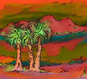 Detail Image for art Digital Desert Palms