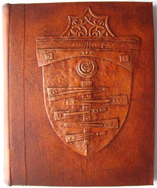 Art: Handmade Journal Shield Sienna by Artist Elis Cooke