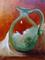 Art: Green Glass Pitcher  by Artist Barbara Haviland