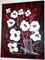 Art: WHITE POPPIES ON RED&BLACK by Artist LUIZA VIZOLI