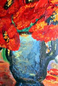 Detail Image for art RED POPPIES BOUQUET