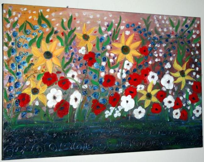 Art: MY GARDEN IN THE RAIN by Artist LUIZA VIZOLI