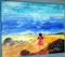 Art: GIRL ON THE BEACH by Artist LUIZA VIZOLI