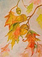 Art: Oak Leaves by Artist Delilah Smith