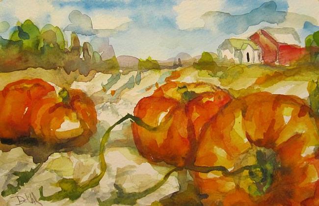 Art: Pumpkin Patch-SOLD by Artist Delilah Smith