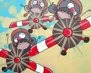 Detail Image for art Red plane race