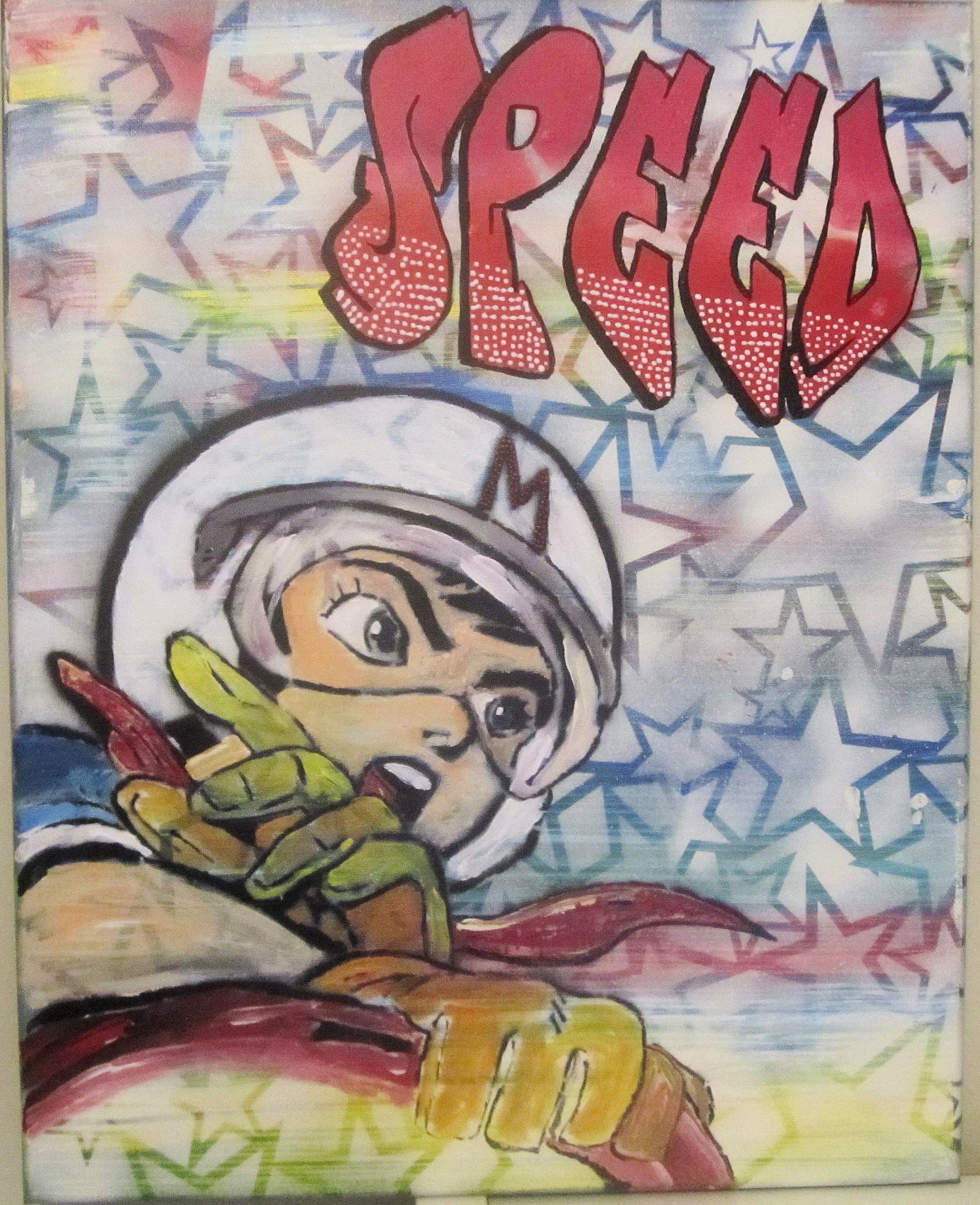 Original Graffiti Pop Art Speed Racer - by Paul Lake, Lucky Studios from POP